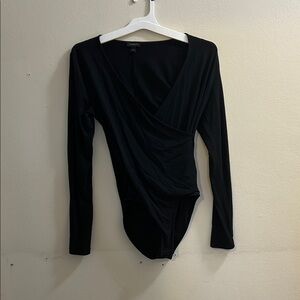Ann Taylor Black Long Sleeve Bodysuit